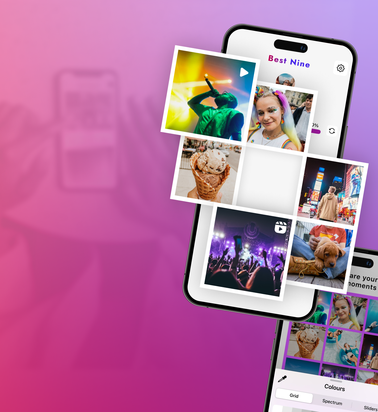 Best Nine app preview background