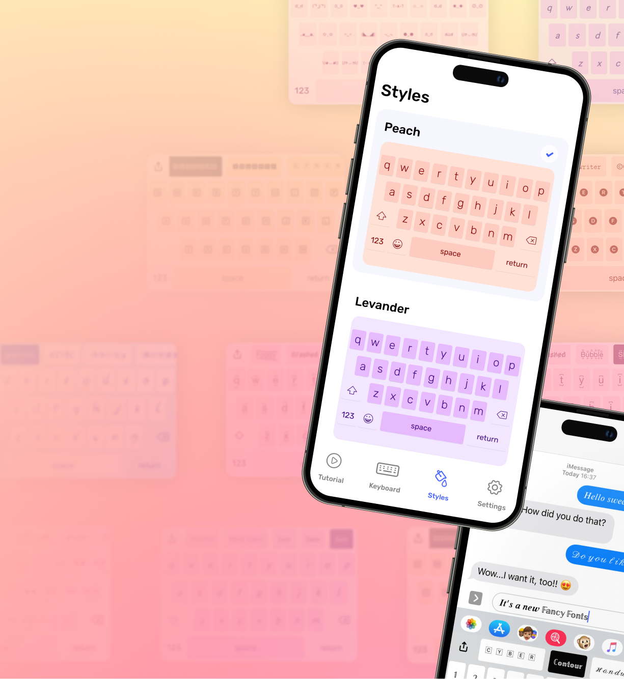 Fancy Fonts app preview background