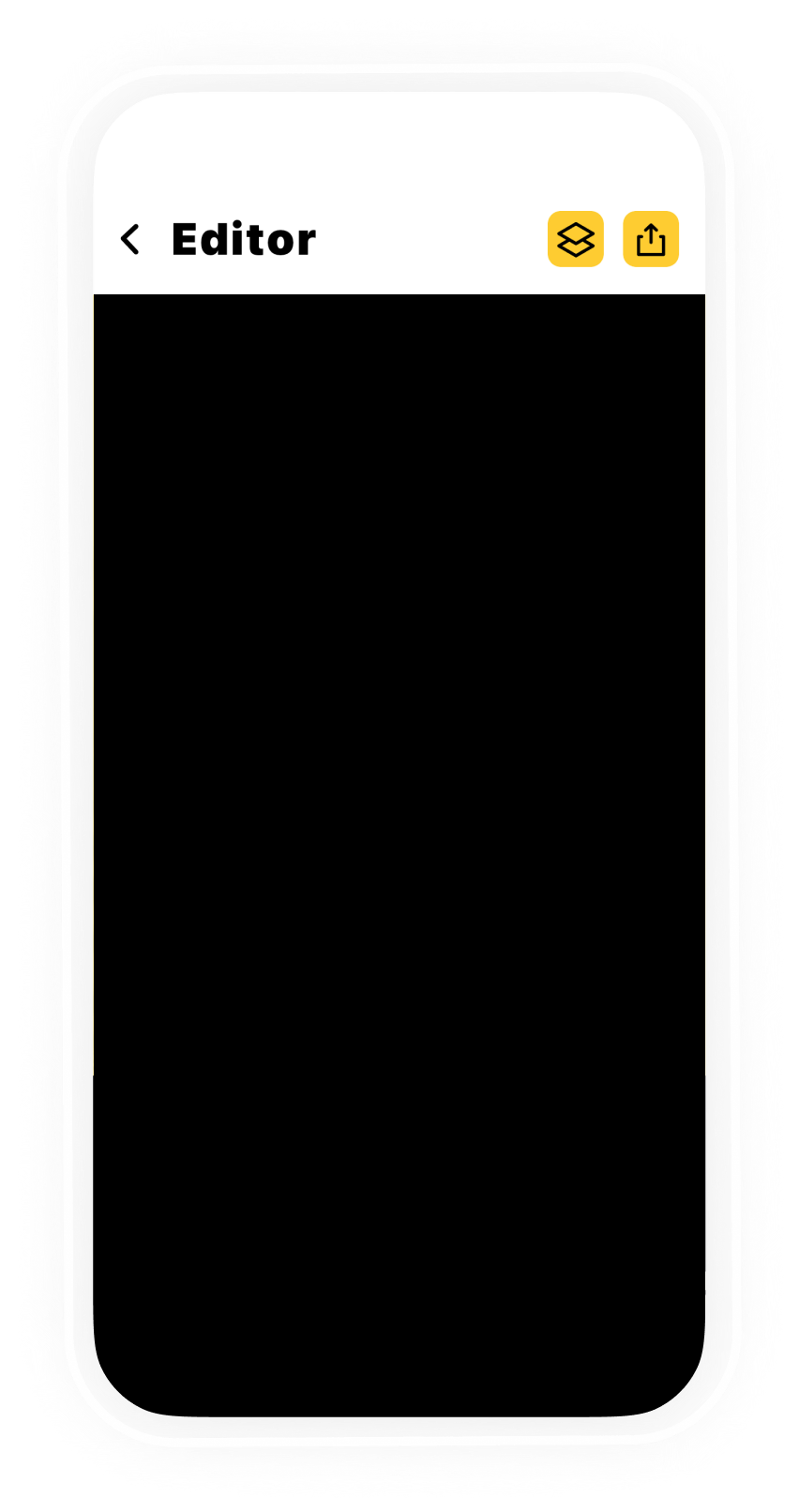Phone frame with Grideo editor interface